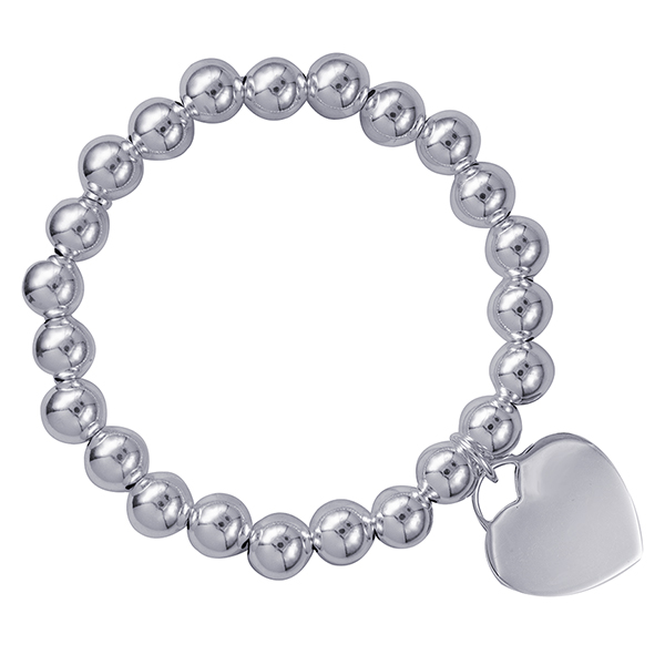 IBC75 – S/S Italian Elastic Bracelet With Heart